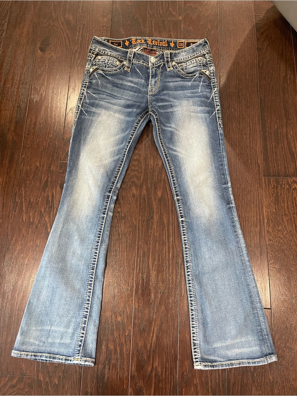 Rock Revival Women Size 29 Tai Dark Wash Boot Cut Jeans